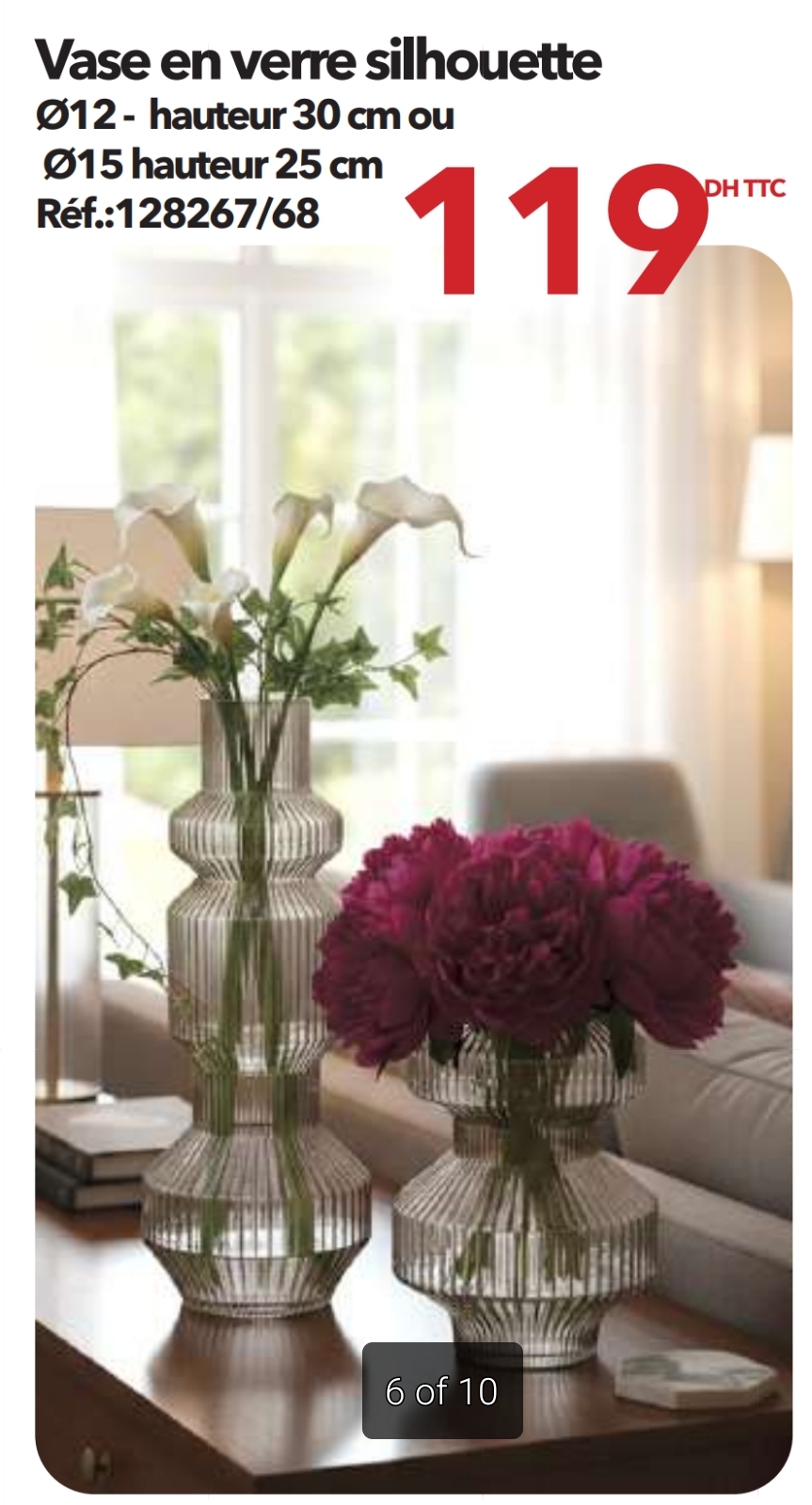 Bon Plan Vase en verre silhouette – Bricoma Bon Plan Vase en verre silhouette – Bricoma