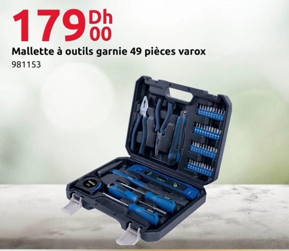 Deal Mallette à outils garnie 49 pièces Varox – 49 Mr. Bricolage Deal Mallette à outils garnie 49 pièces Varox – 49 Mr. Bricolage