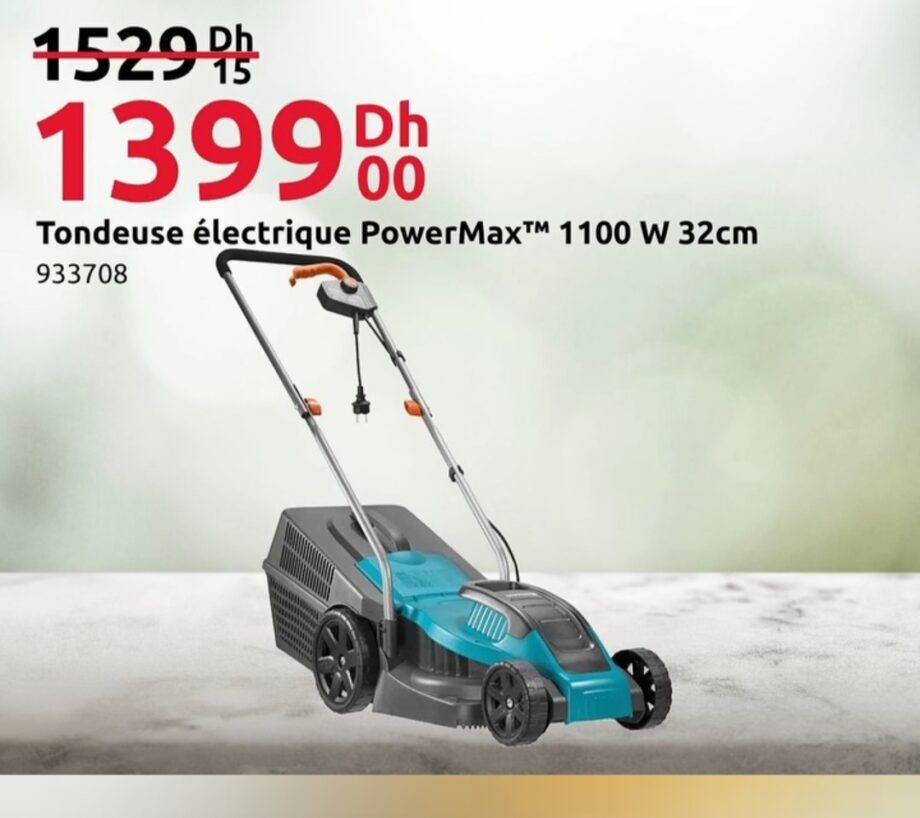 Promotion Tondeuse électrique PowerMax 1100 W 32cm – 1100 32 Mr. Bricolage