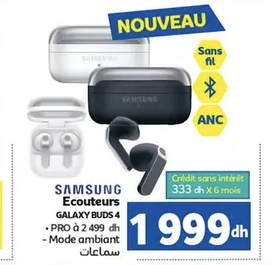 Solde Samsung Galaxy Buds 4 – Marjane Solde Samsung Galaxy Buds 4 – Marjane