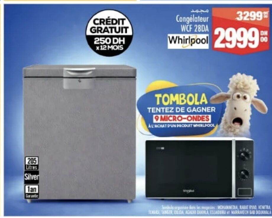Offre Congélateur WHIRLPOOL WCF 28DA / Aswak Assalam
