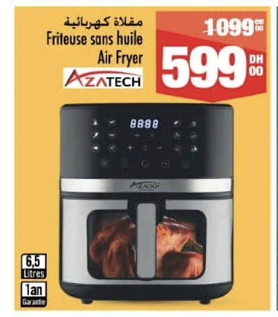Réduction Friteuse sans huile Azatech Air Fryer / Aswak Assalam Réduction Friteuse sans huile Azatech Air Fryer / Aswak Assalam