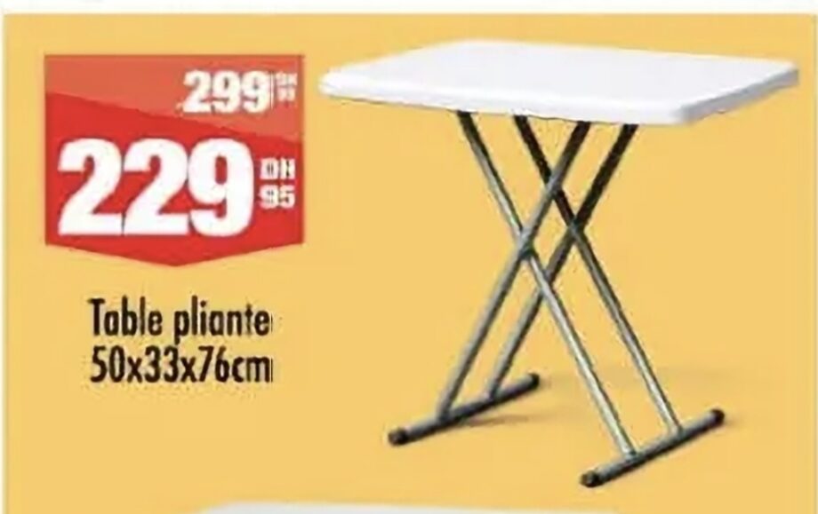 Solde Table pliante d&rsquo;appoint – Aswak Assalam