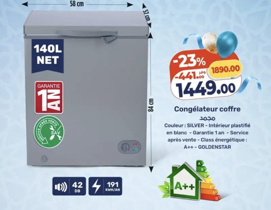 Promotion Congélateur coffre Silver – BIM Promotion Congélateur coffre Silver – BIM