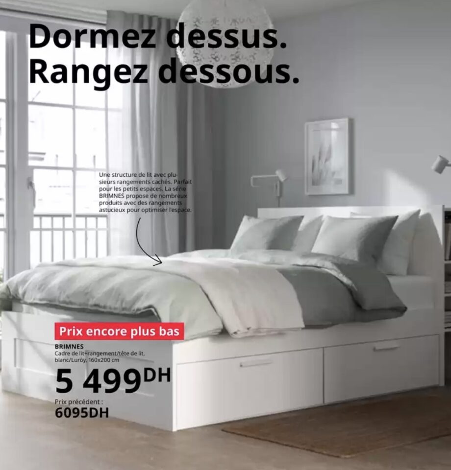Bon Plan BRIMNES Cadre de lit avec rangement / IKEA