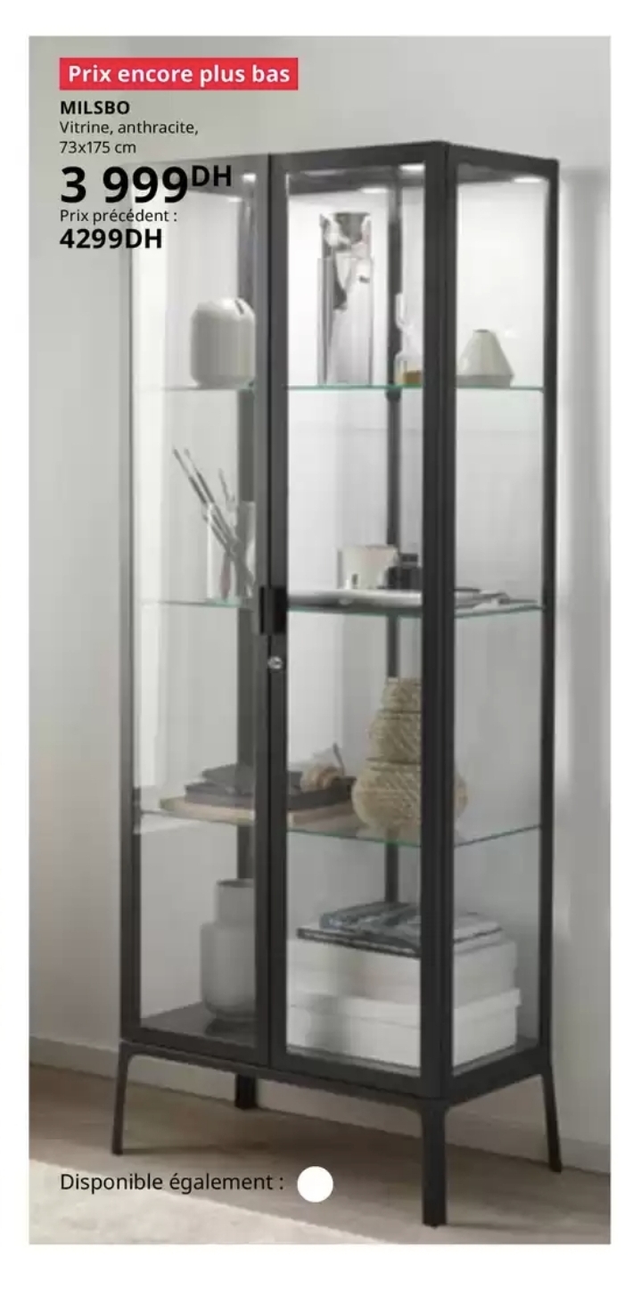 Bon Plan MILSBO Vitrine anthracite / IKEA Bon Plan MILSBO Vitrine anthracite / IKEA