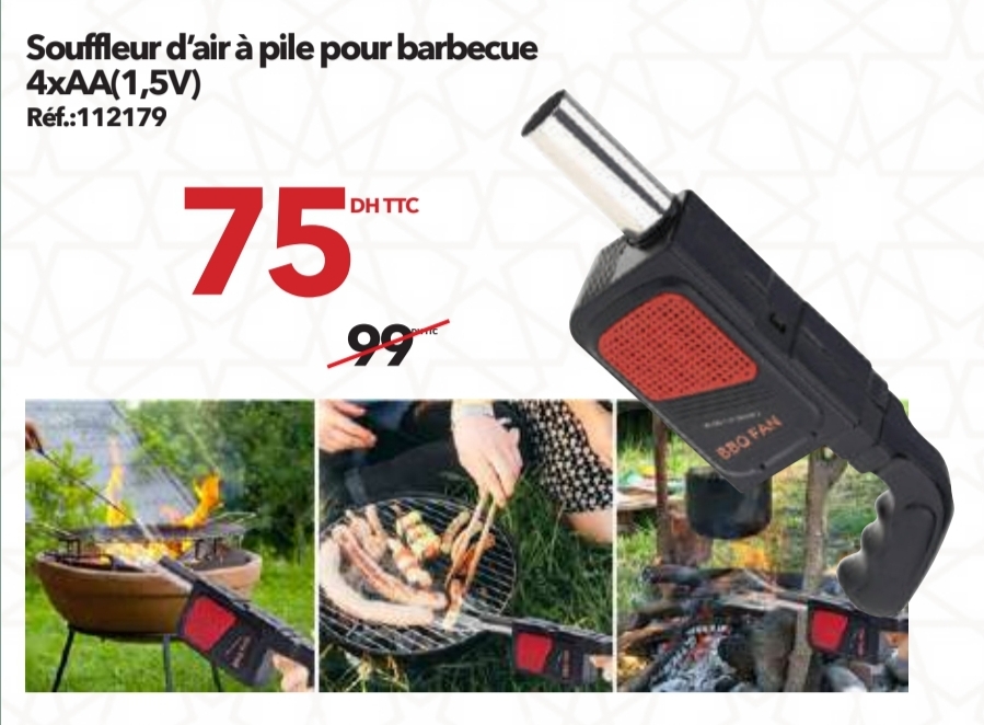 Réduction Souffleur d&rsquo;air à pile pour barbecue / Bricoma