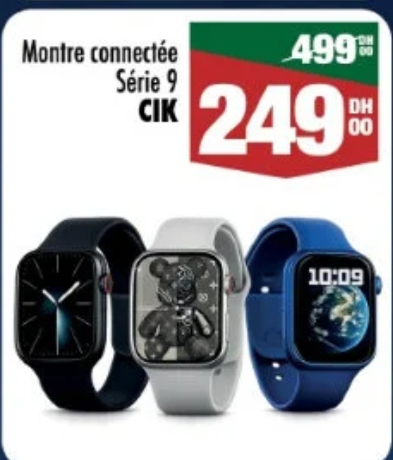 Deal Montre connectée Série 9 CIK / 9 Aswak Assalam Deal Montre connectée Série 9 CIK / 9 Aswak Assalam