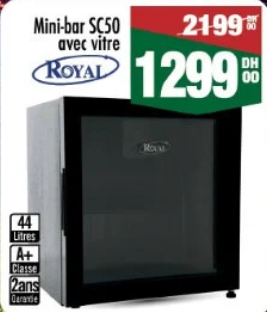 Solde Mini-bar SC50 Royal avec vitre / 50 Aswak Assalam Solde Mini-bar SC50 Royal avec vitre / 50 Aswak Assalam