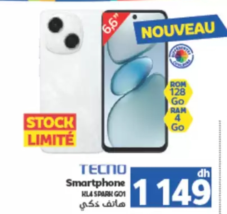 Bon Plan Tecno Spark GO1 – Marjane