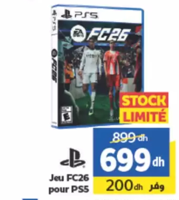 Bon Plan Jeu FC26 pour PS5 | FC26 5 Marjane