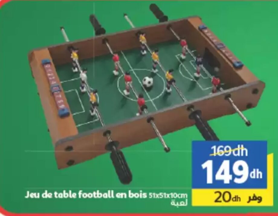 Bonne affaire Jeu de table football en bois | Marjane Bonne affaire Jeu de table football en bois | Marjane