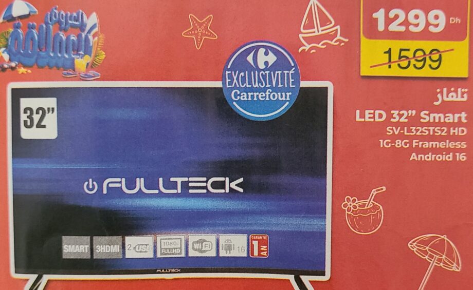 Bonne affaire Téléviseur LED 32&Prime; Smart Fullteck – Carrefour