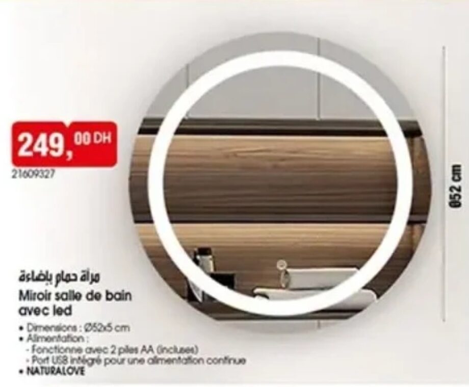 Bon Plan Miroir salle de bain avec led – BIM